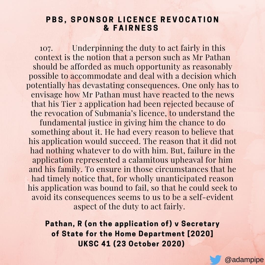Pathan, R (on the application of) v Secretary of State for Home Department [2020] UKSC41